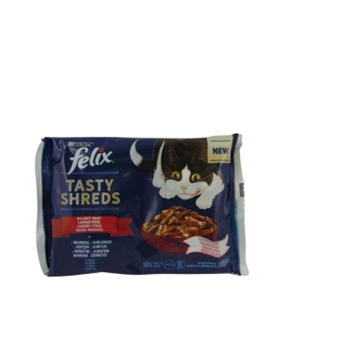 Felix Tasty Shreds házias válogatás szószban 4 x 80 g