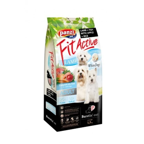 FitActive Hypoallergenic WhiteDogs Lamb, Fish & Apple, Rice 1.5 kg