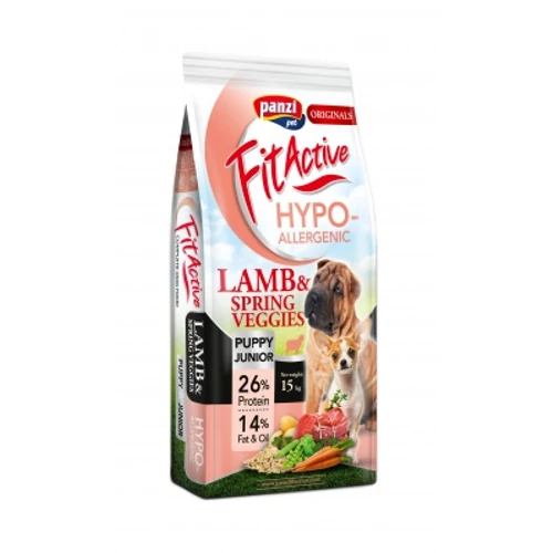 FitActive Originals hipoallergén kölyök bárány és zöldség ízesítéssel  15 kg