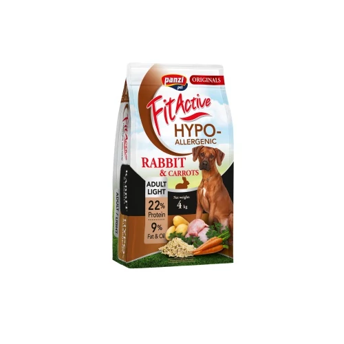 FitActive Originals hipoallergén táp felnőtt kutyák számára nyúl és répa ízesítéssel 4 kg