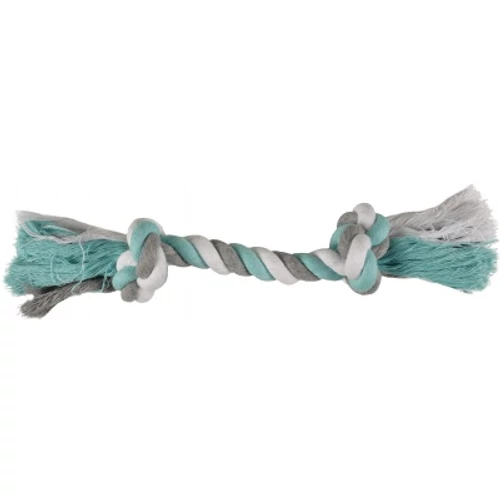 Flamingo Jim Playing Rope - rágókötél 2 csomóval, menta 22 cm