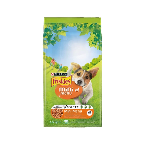 Friskies száraz kutyaeledel - Mini Menu csirkével és zöldségekkel 1.5 kg