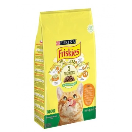 Friskies száraz macskaeledel - Indoor csirkével és hozzáadott kerti zöldségekkel 10 kg