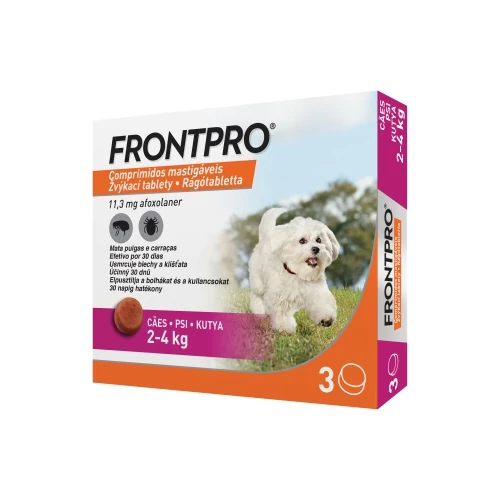 FRONTPRO RÁGÓTABLETTA KUTYA XS /2-4KG/ 3 tabletta