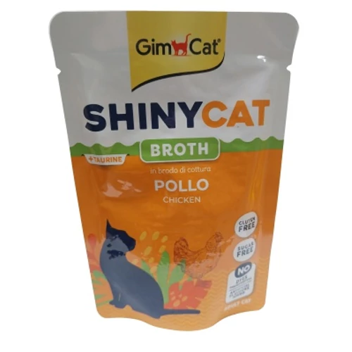 GimCat ShinyCat Broth Pollo - leves csirkével 70 g