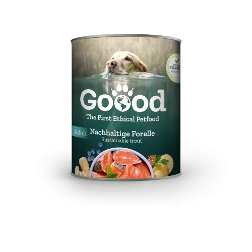 Goood konzerv pisztrángos teljes értékű nedves eledel felnőtt kutyáknak 800 g 800 g