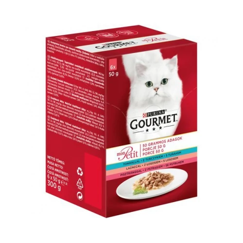 Gourmet Mon Petit nedves macskaeledel - halas 6 x 50 g