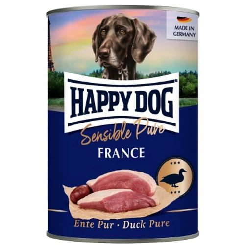 Happy Dog pur konzerv kacsa ízesítésű nedves állateledelfelnőtt kutyák számára 6x400 g 800 g