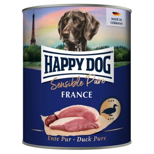 Happy Dog pur konzerv kacsa ízesítésű nedves állateledelfelnőtt kutyák számára 6x800 g 800 g