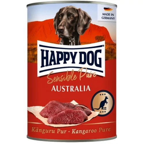 Happy Dog pur konzerv kenguru ízesítésű nedves állateledel felnőtt kutyák számára 6x400 g 800 g