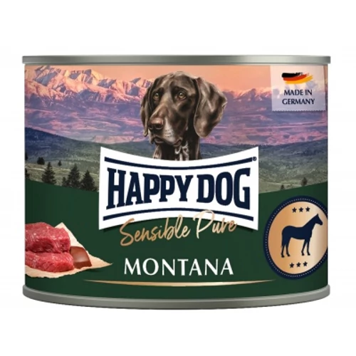 Happy Dog pur konzerv ló ízesítésű nedves állateledel felnőtt kutyák számára 6X200 g 4 kg