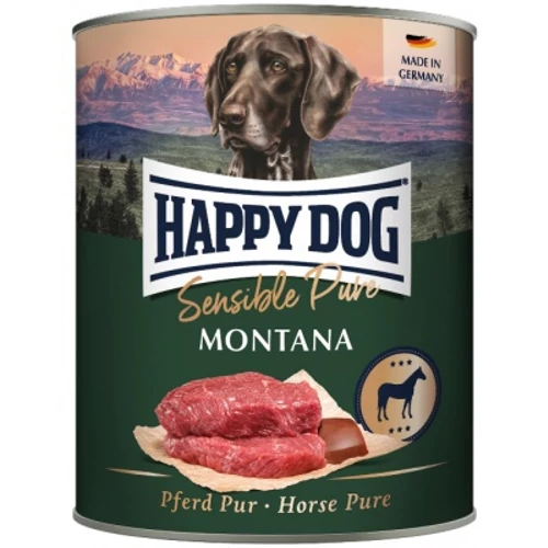 Happy Dog pur konzerv ló ízesítésű nedves állateledel felnőtt kutyák számára 6X800 g 4 kg