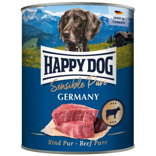 Happy Dog pur konzerv marha ízesítésű nedves állateledel felnőtt kutyák számára 6X800G 4 kg