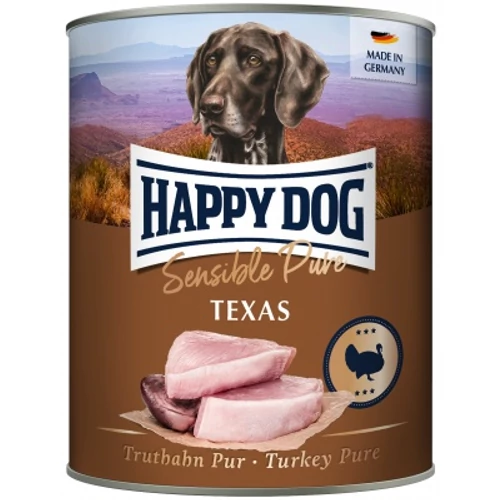 Happy Dog pur konzerv pulyka ízesítésű nedves állateledel felnőtt kutyák számára 6X800 g 400 g