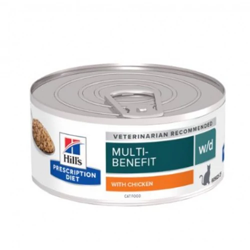 Hill's Prescription Diet w/d Digestive/Weight Management macskatáp - konzerv 156 g