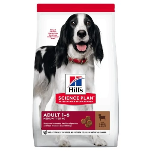 Hill's Science Plan Adult Medium száraz kutyatáp, bárány és rizs 18 kg