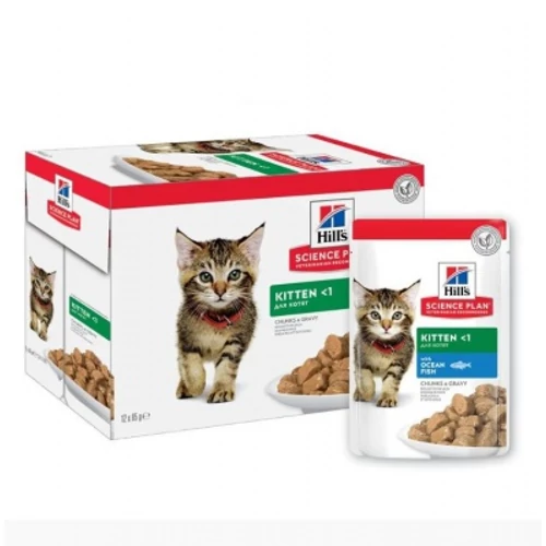 Hill's Science Plan Kitten nedves macskatáp, hal 12 x 85 g