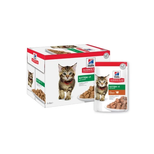 Hill's Science Plan Kitten nedves macskatáp, pulyka 12 x 85 g