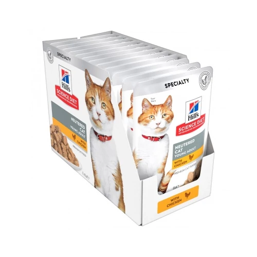Hill's Science Plan Young Adult Sterilised nedves macskatáp 12 x 85 g