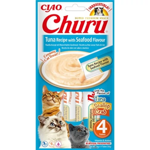 Inaba Cat Churu Ciao - tonhal-tengergyümölcsei 4 x 14 g