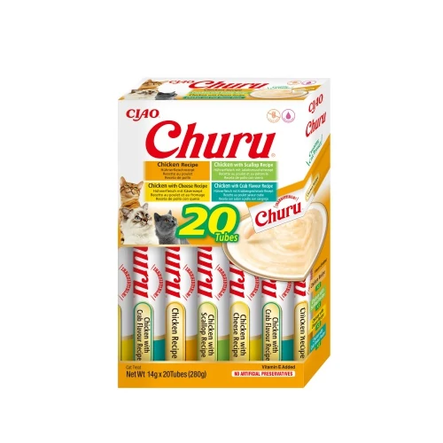Inaba Cat Churu Püré - csirke mix 20 db 20 x 14 g
