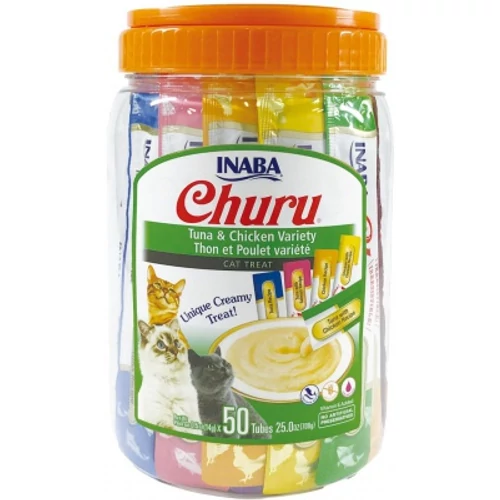 Inaba Cat Churu Püré - tonhal és csirke mix 50 db 50 x 14 g