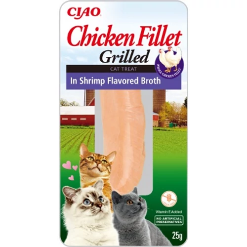 Inaba Cat Grilled Chicken Fillet - garnélarákos lében 25 g