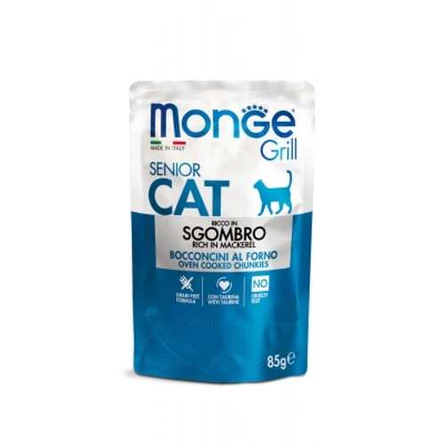 Monge Grill Cat Senior Makrélás Falatok Aszpikban 85 g