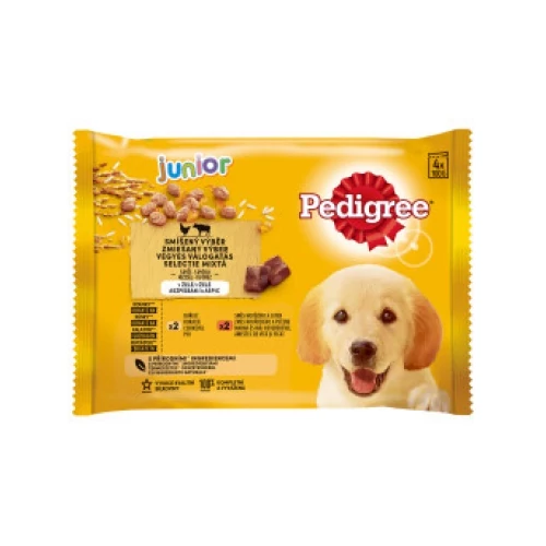 Pedigree Junior alutasakos eledel csirkével és rizzsel, marhával és rizzsel 1 db
