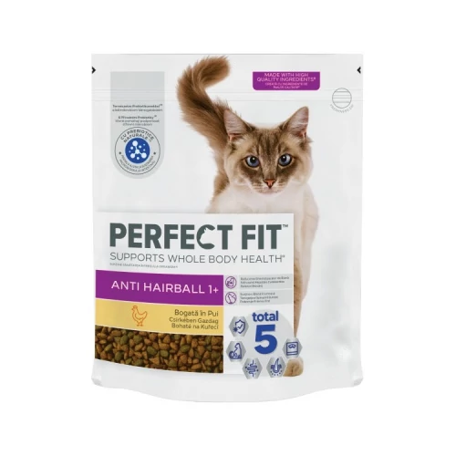 Perfect Fit Anti Hairball 1+ macskaeledel szőrlabda ellen csirkével  1.4 kg