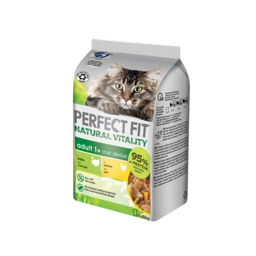 Perfect Fit Natural Vitality nedvestáp - pulyka, csirke 6 x 50 g