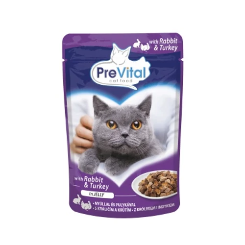 PreVital alutasakos eledel nyúllal és pulykával zselében 24 x 100 g