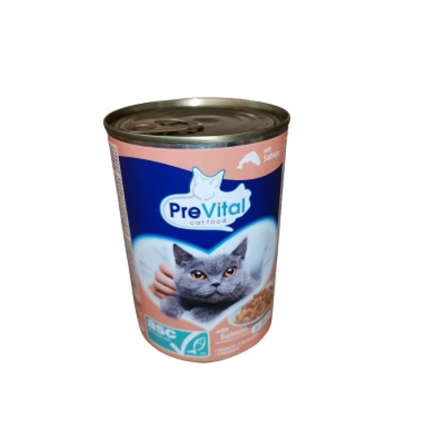 PreVital nedves állateledel felnőtt macskáknak - ASC lazac zselében 415 g