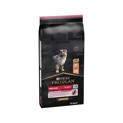 Pro Plan Puppy Medium Sensitive Skin Optiderma 12 kg