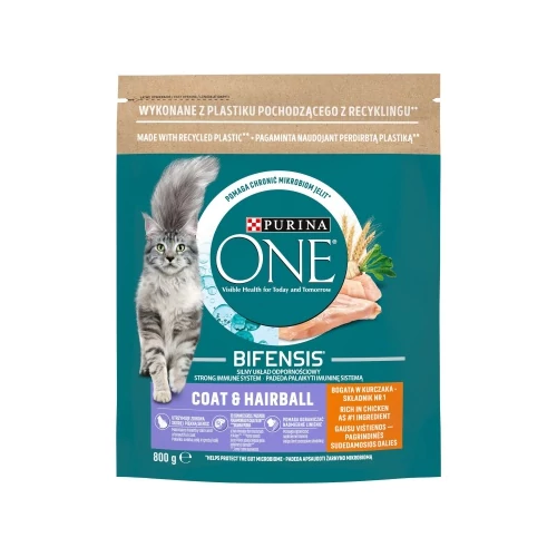 Purina ONE Bifensis Coat & Hairball 800 g