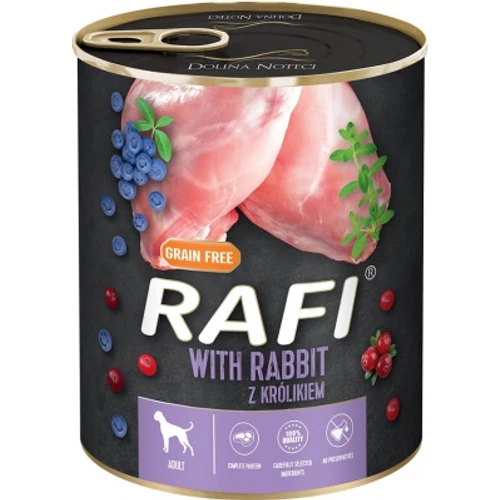 Rafi konzerv kutyáknak nyúlhússal és áfonyával 800 g