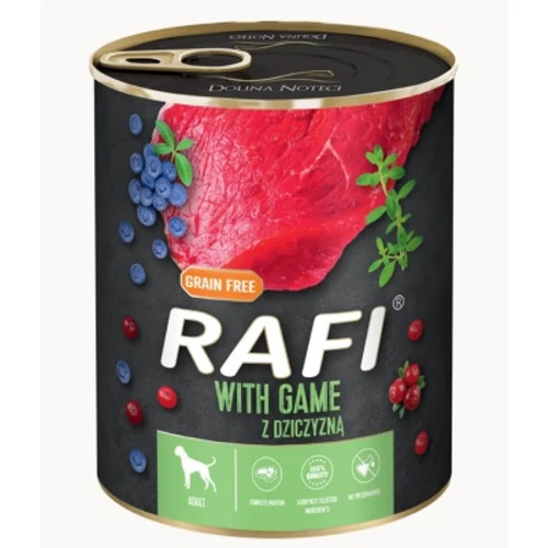 Rafi konzerv kutyáknak vadhússal és áfonyával 800 g