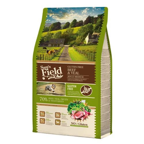 Sam's Field Adult Gluten Free Beef & Veal - Medium 2.5 kg