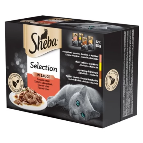Sheba Selection alutasakos eledel - húsos válogatás 12 x 85 g