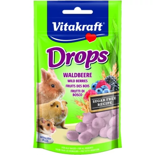 Vitakraft Drops erdei gyümölcsös jutalomfalat 75 g