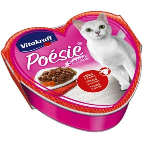 Vitakraft Poésie Sauce marhával és sárgarépával macskáknak 85 g