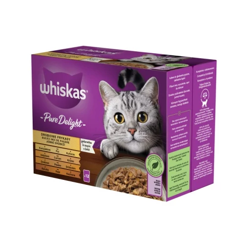 WHISKAS ALUTASAK 12 PACK SZÁRNYAS CASSEROLE ÍZESÍTÉSBEN MACSKÁK RÉSZÉRE 85 G 12 x 85 g