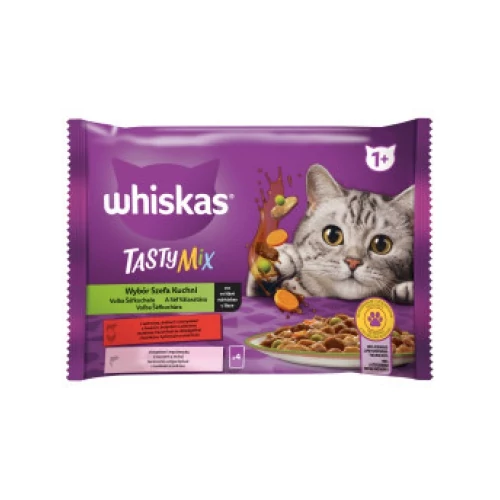 whiskas alutasak  4pack eledel macskák részére a séf ajánlata ízesítéssel 4x85 g 85 g