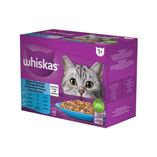 WHISKAS alutasakos 12-pack halas válogatás 12*85g eledel macskák részére 12 x 85 g