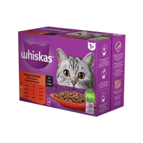 WHISKAS alutasakos 12-pack húsos 12*85g eledel macskák részére 12 x 85 g