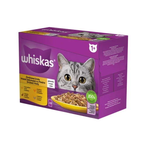 WHISKAS alutasakos 12-pack szárnyas 12*85g eledel macskák részére 12 x 85 g