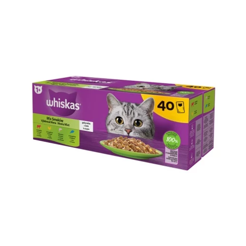 Whiskas alutasakos halas-húsos válogatás macskák részére 40 x 85 g
