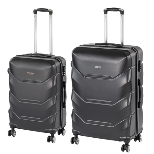 TraveLux Max VII gurulós bőrönd szett fekete