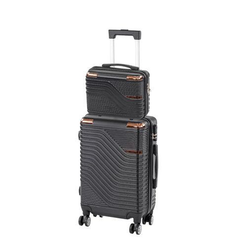 TraveLux Urban VI gurulós bőrönd szett fekete