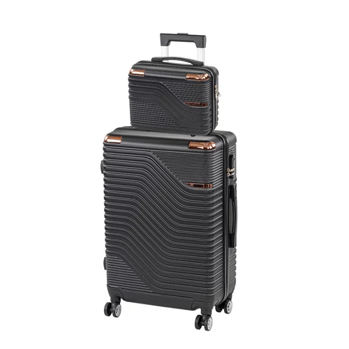TraveLux Urban VII gurulós bőrönd szett fekete